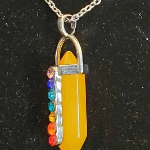 Orange Topaz Chakra Pendant - Picture 4 of 6